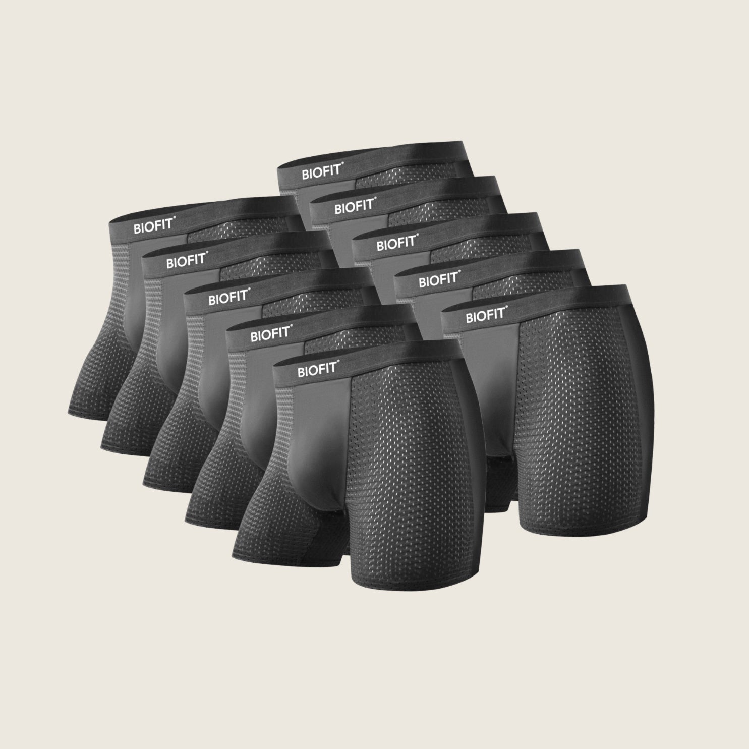 BIOFIT® Bamboo Boxers 2.0 Grey | 5 Pack + 5 FREE