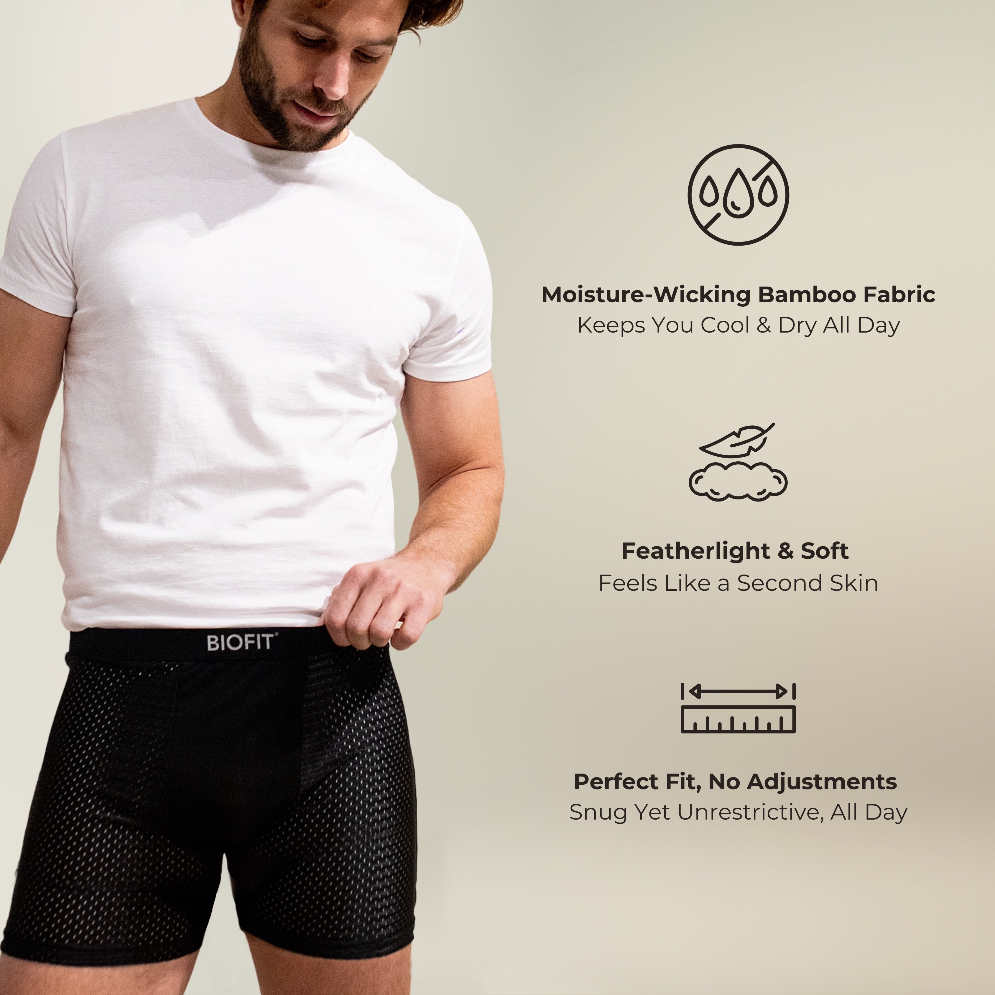 BIOFIT® Bamboo Boxers 2.0 Grey