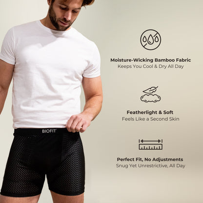 BIOFIT® Bamboo Boxers 2.0 Black | 5 Pack + 5 FREE